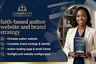 create christian author website and author brand strategy for faith based books