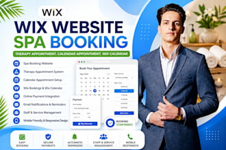 wix website spa booking,therapy appointment, calendar appointment,wix calendar