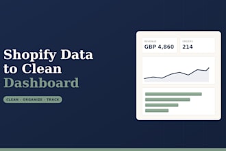 clean your shopify store data and build a sales dashboard