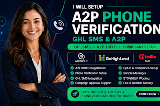 setup a2p phone verification ghl sms and a2p 10dlc