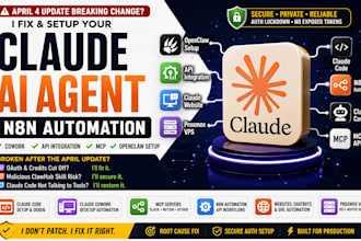 build claude ai agent n8n automation cowork api integration mcp openclaw setup