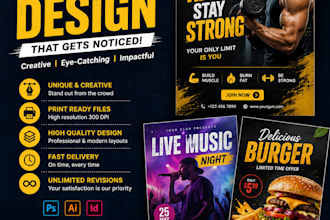 design a professional and eye catching poster