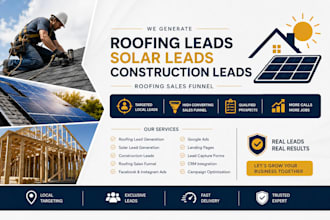 generate roofing leads solar leads construction leads roofing sales funnel