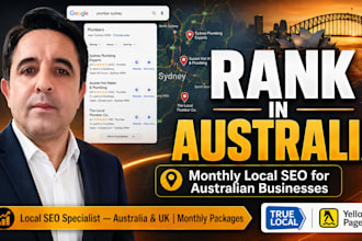 do a monthly local SEO package for australian businesses google ranking
