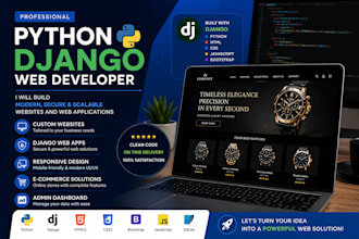 develop a python django web application or website