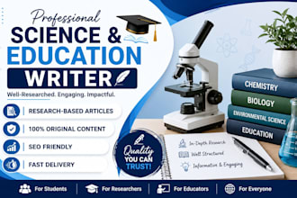 write high quality science and education articles