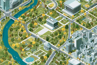 professionally draw map illustration or site plan