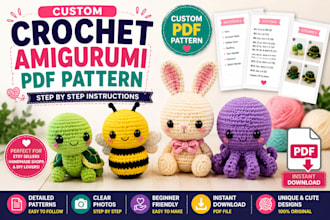 create custom crochet amigurumi PDF patterns