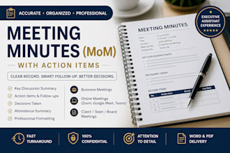 write professional meeting minutes for your business