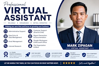 be your virtual assistant for admin support
