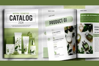 design modern product catalog, brochure, company profile lookbook and sellsheet