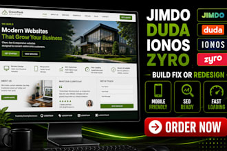 build redesign or fix jimdo duda ionos odoo and zyro website
