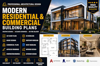 design modern residential and commercial building plans