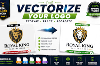 manually vectorize, redraw, trace and recreate your logo or image