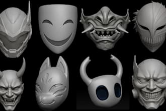 create anime cosplay wearable armor cosplay creation 3d mask stl for printing