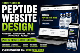 build a peptide website, research peptide store and supplement website