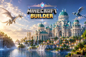 build minecraft castle, villages, base, hubs, spawns, house