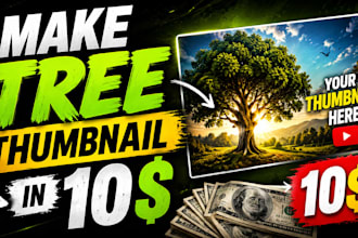 design high CTR clickable three thumbnail in just ten dollar