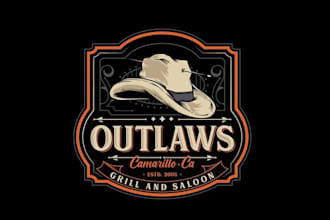 design retro vintage dive bar logo for well established bar