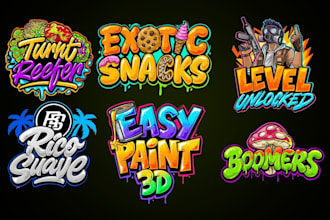 design bold graffiti street art logo and mascot designs