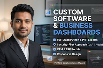 develop custom software and business dashboard