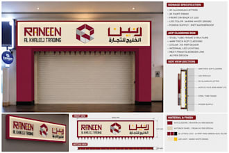 create 3d neon signage with mockup and ready for cutting