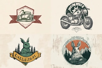 design vintage, crest, or emblem logo for your business