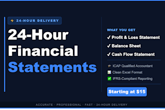 prepare financial statements in 24 hours