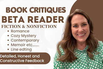 be ya novel beta reader, contemporary romance thriller cozy mystery beta reading