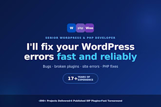 fix wordpress website errors bugs and issues fast