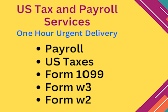 do payroll reports, form w2, form 1099 and us tax