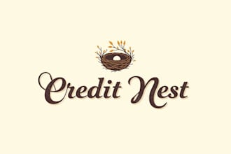 do make awesome style credit nest vintage logo design