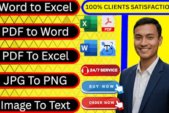 do professional PDF to word, image to text, word to excel, jpg to png more