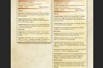 custom 5e compatible stat blocks