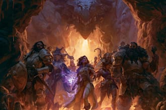draw dnd party illustration, dnd character design