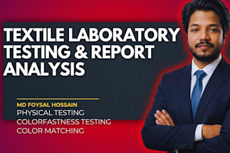 textile laboratory testing and report analysis specialist
