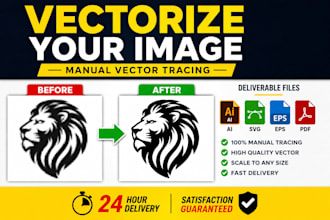 manually vectorize your logo or image into ai svg eps