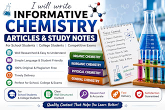 write informative chemistry articles and study notes