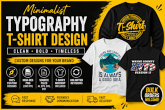 design custom typography t shirt and graphic t shirt