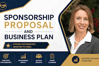 write and design a professional sponsorship proposal and sponsorship deck