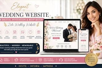 design a wedding website for digital invitation and rsvp zola wedding website