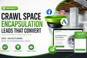 setup ads and sales funnel to generate crawl space encapsulation leads