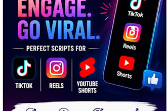 write viral short video scripts for tiktok, reels and poetry