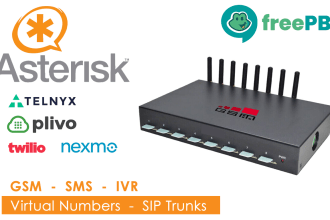 customize voip asterisk or freepbx with twilio, telnyx etc