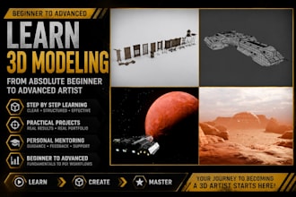 teach you 3d modeling from beginner to advanced