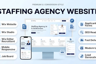 design wix staffing agency website wix recruitment website wix hiring agency