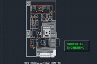 redraw PDF, hand sketch and image into autocad dwg