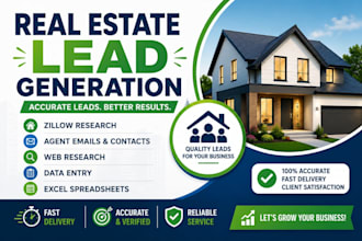 do real estate lead generation zillow research and data entry