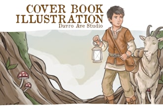create watercolor and digital cover book