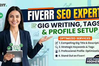 do fiverr seo gig description writing tags and profile setup